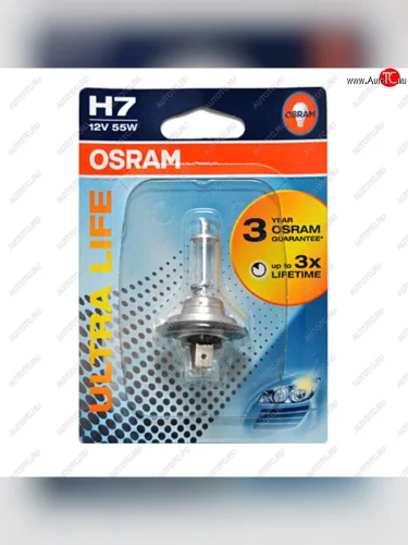 Лампа 12V H7 55W PX26d блистер (1шт.) Ultra Life OSRAM OSRAM 64210ult-01b