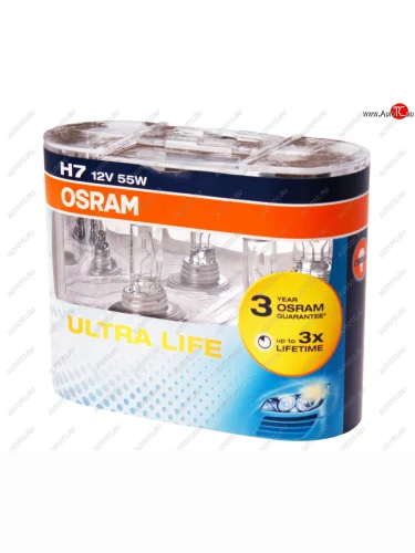 Лампа 12V H7 55W PX26d бокс (2шт.) Ultra Life OSRAM OSRAM 64210ult-hcb