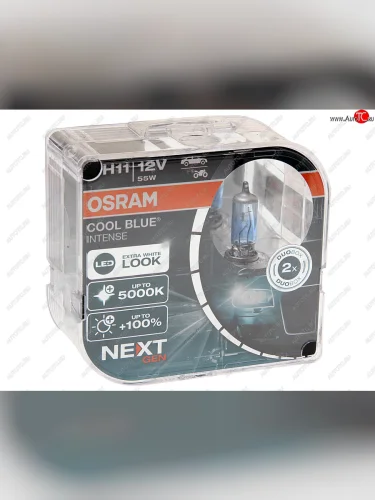 Лампа 12V H11 55W PGJ19-2 +100% 5000K евробокс (2шт.) Cool Blue Intense NextGen OSRAM OSRAM 64211cbn2(euro)