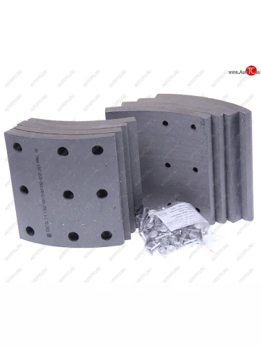 Накладка тормозной колодки КАМАЗ-6520,6560 (13-) сверленая расточен. комплект 8шт. с заклепками АТИ АТИ Завод 6520-3501105-51