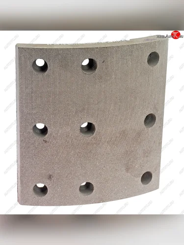 Накладка тормозной колодки КАМАЗ-ЕВРО (13-) сверл. Wшир.=180мм;Lдуги=162мм;hтолщ.=15.719.5мм ТИИР ТИИР 6520-3501105-51 сверленая