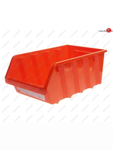 Лоток складской 375х225х160мм красный КУРС КУРС 65692
