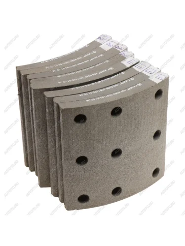 Накладка тормозной колодки КАМАЗ-ЕВРО (13-) сверл. Wшир.=180мм;Lдуги=162мм;hтолщ.=15.719.5мм ТИИР ТИИР 6580-3501105-51