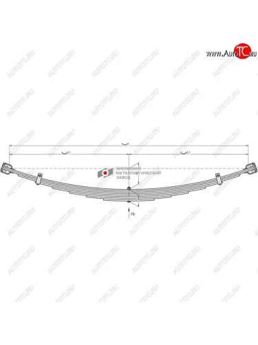 Рессора ЛАЗ-695Е,697Е,ЛИАЗ-677,4216,6230 передняя (8 листов) L=1710мм ЧМЗ ЧМЗ 695е-2902012-10