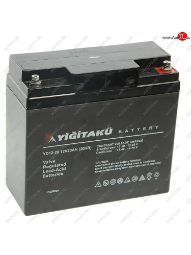 Аккумулятор YIGITAKU AGM 20Ач MACPOWER 6ст20 yd12-20