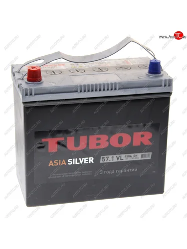 Аккумулятор TUBOR Asia Silver 57Ач TUBOR 6ст57(1) b24r