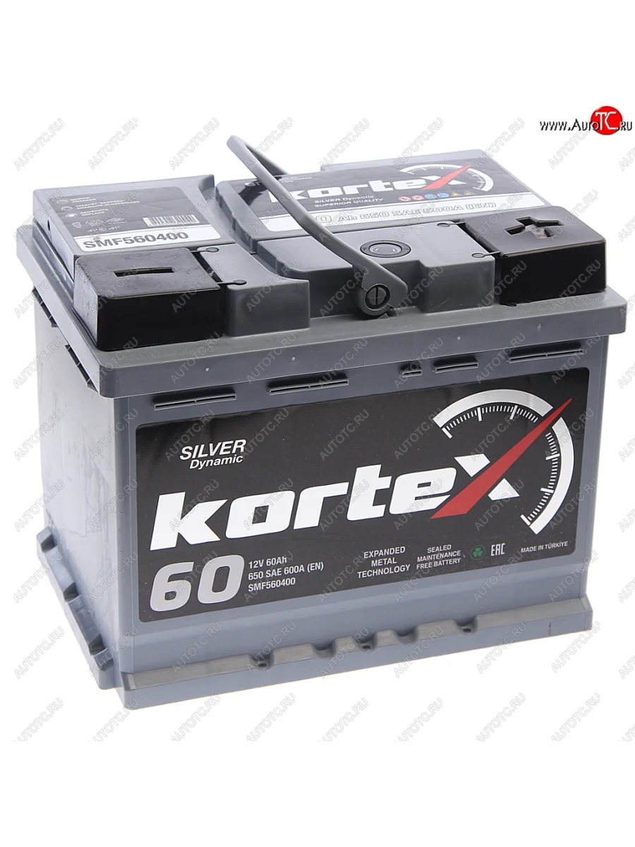 Аккумулятор KORTEX SILVER Dynamic 60Ач обратная полярность KORTEX 6ст60(0) smf560400  с доставкой в г. Керчь