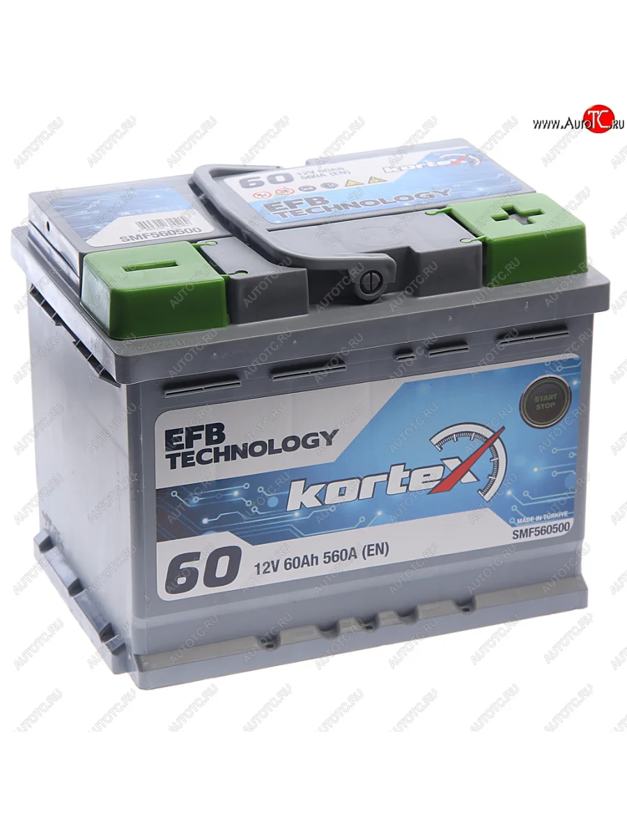 Аккумулятор KORTEX EFB 60Ач обратная полярность KORTEX 6ст60(0) smf560500  в Керчи Республика Крым