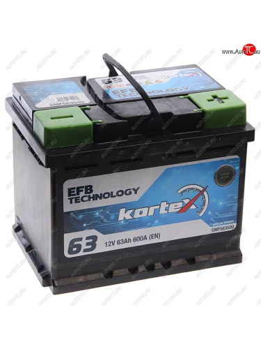Аккумулятор KORTEX EFB 63Ач обратная полярность KORTEX 6ст63(0) smf563500