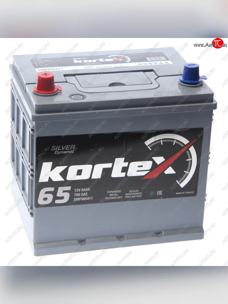 Аккумулятор KORTEX SILVER Dynamic ASIA 65Ач KORTEX 6ст65(1) smf565411 (d23)  с доставкой в г. Керчь