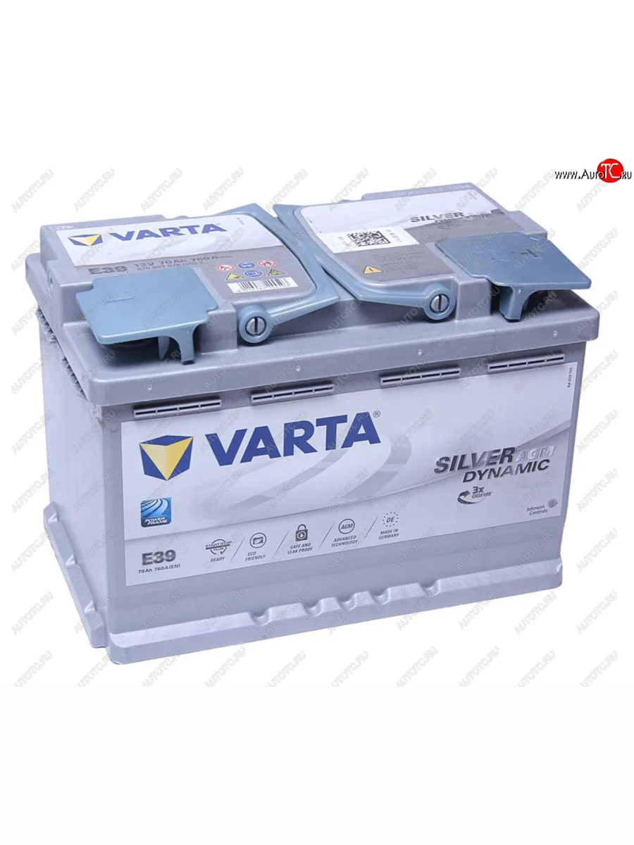 Аккумулятор VARTA Silver Dynamic AGM 70Ач обратная полярность VARTA 6ст70(0) e39 (a7)  в Самаре Самарской области