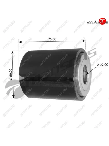 Сайлентблок MERCEDES рессоры (22x60x76) MANSONS MANSONS 700.055