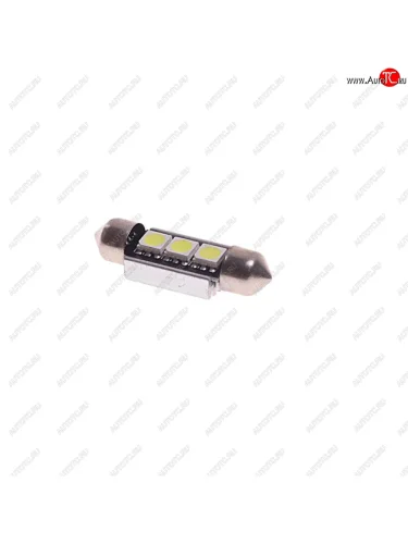 Лампа светодиодная 12V C5W SV8.5-8 6000K двухцокольная 3 светодиода с обманкой CANbus MEGAPOWER MEGAPOWER-AUTOMOTIVE 70231w