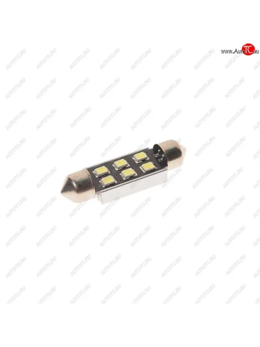 Лампа светодиодная 24V C5W SV8.5-8 6000K двухцокольная 6 светодиодов MEGAPOWER MEGAPOWER-AUTOMOTIVE 70253w-24