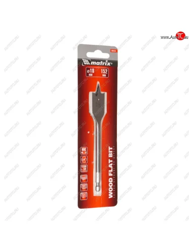 Сверло по дереву перьевое 18.0х152мм 6-гранный хвостовик MATRIX MATRIX 70410