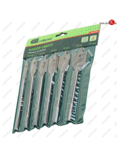 Набор сверл по дереву перьевых 10.0-25.0мм (6шт.) СИБРТЕХ СИБРТЕХ 704155