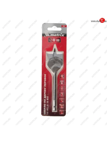 Сверло по дереву перовое 40.0мм 6-гранный хвостовик MATRIX MATRIX 70432