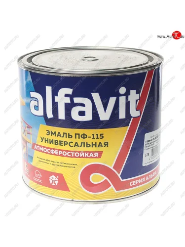 Краска белая 1.9кг ПФ-115 АЛЬФА АЛЬФА 708