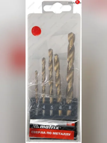 Набор сверл по металлу 3.0-8.0мм HSS Titanium (5шт.) MATRIX MATRIX 72383
