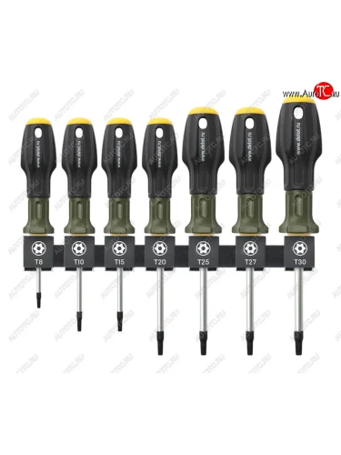 Набор отверток TORX T20х60мм-Т30х100мм удлиненных 7 предметов ДЕЛО ТЕХНИКИ ДЕЛО ТЕХНИКИ 726117 ДЕЛО ТЕХНИКИ 726117