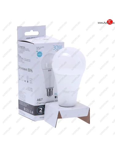 Лампа светодиодная E27 A67 30W (250W) 220V теплый GAUSS GAUSS 73229