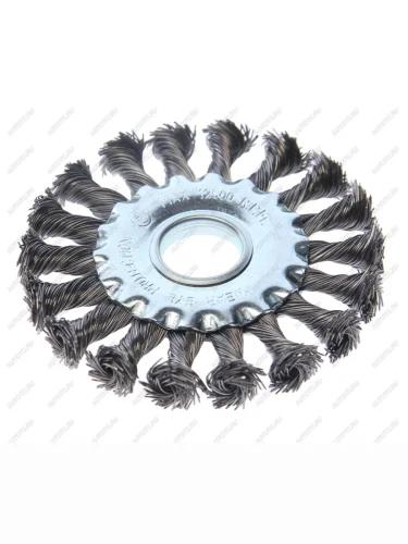 Кордщетка для УШМ дисковая 100мм крученая сталь 22.2мм MATRIX MATRIX 74630