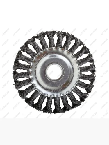 Кордщетка для УШМ дисковая 125мм крученая сталь 22мм MATRIX MATRIX 74632