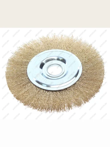 Кордщетка для УШМ дисковая 150мм витая латунь 22мм MATRIX MATRIX 74664