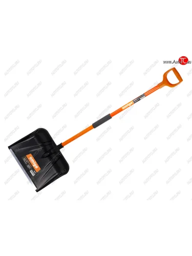 Лопата снеговая пластиковая 445х330мм с алюминиевым черенком и ручкой AMIGO AMIGO 78000