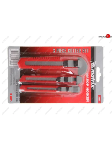 Набор ножей 9-18мм с сегментированным лезвием 3 предмета MATRIX MATRIX 78985