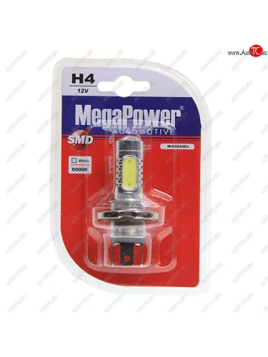 Лампа светодиодная 12V H4 P43t-38 6000K 5 светодиодов блистер (1шт.) MEGAPOWER MEGAPOWER-AUTOMOTIVE 80544бл