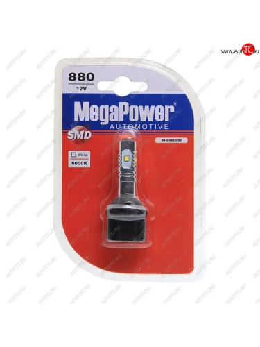 Лампа светодиодная 12V H27W1 PG13 6000K 5 светодиодов блистер (1шт.) MEGAPOWER MEGAPOWER-AUTOMOTIVE 80606бл