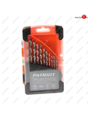 Набор сверл по металлу 1.5-6.5мм HSS (13шт.) PATRIOT PATRIOT 815010104