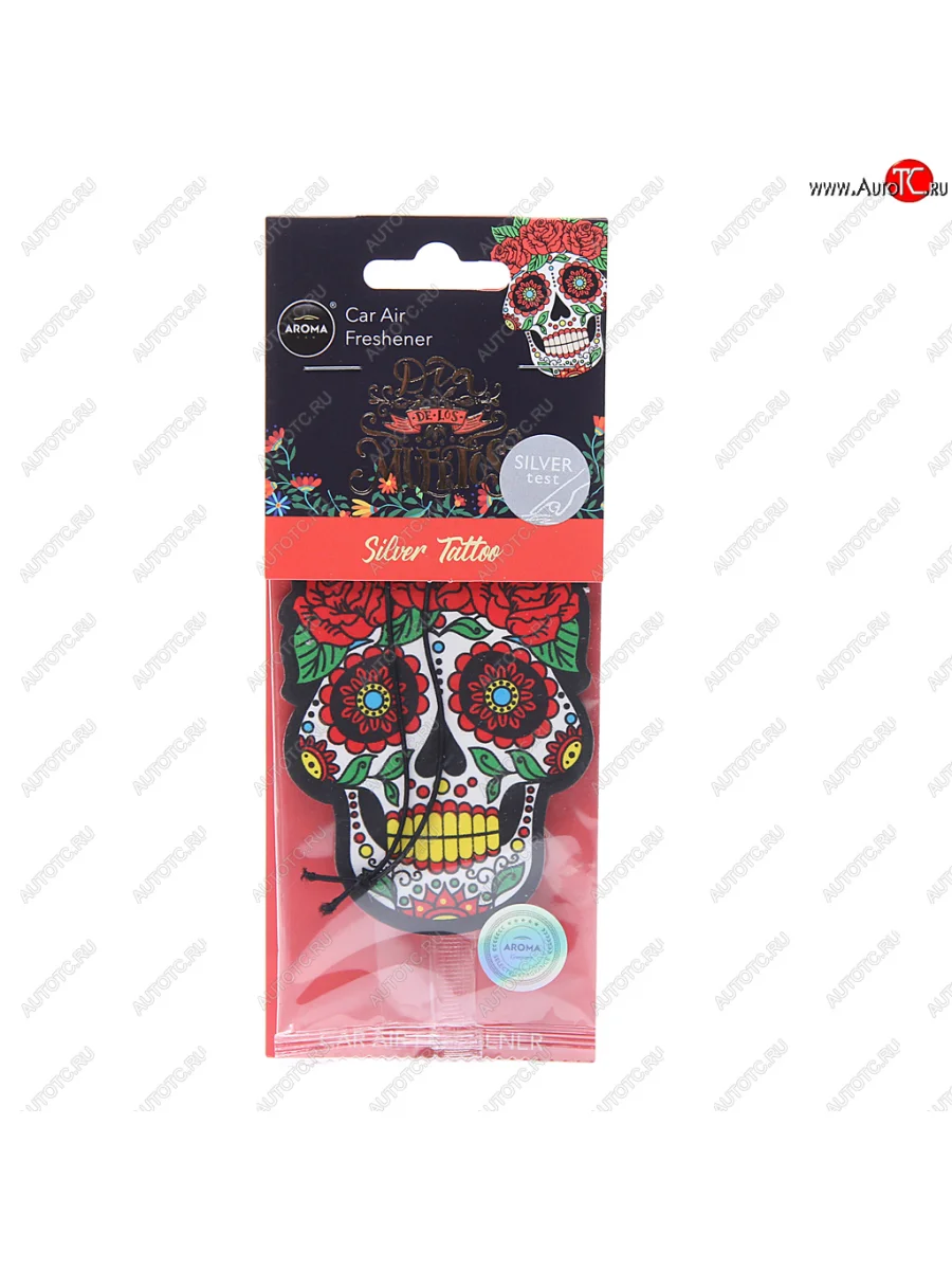 Ароматизатор подвесной пластина (silver tatoo) Dia De Los Muertos AROMA CAR AROMA CAR 83118  в Самаре Самарской области