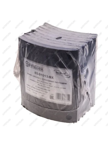 Накладка тормозной колодки MAN 2000 MERCEDES LK,LN задней 1-й ремонт (410х223) (8шт.) STELLOX STELLOX 85-01013-sx