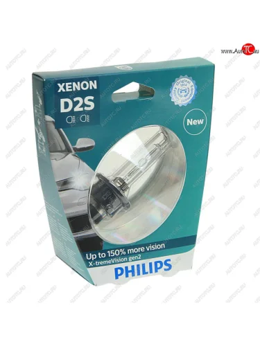 Лампа ксеноновая D2S 35W +150% P32d-2 4800K блистер (1шт.) Xenon X-Treme Vision Gen2 PHILIPS PHILIPS 85122xv2s1