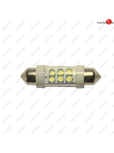 Лампа светодиодная 24V C10W SV8.5-8 6000K двухцокольная 6 светодиодов MEGAPOWER MEGAPOWER-AUTOMOTIVE 85154w-24