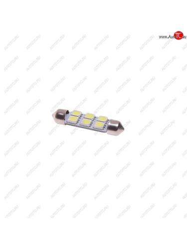Лампа светодиодная 12V C10W SV8.5-8 41мм 6000K двухцокольная 6 светодиодов MEGAPOWER MEGAPOWER-AUTOMOTIVE 85182w