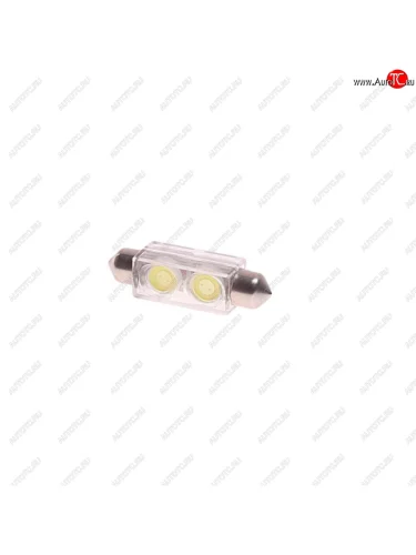 Лампа светодиодная 12V C10W SV8.5-8 41мм 6000K двухцокольная 2 светодиода MEGAPOWER MEGAPOWER-AUTOMOTIVE 85185w