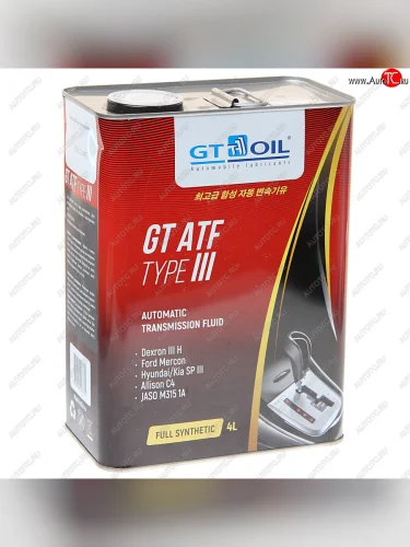 Масло трансмиссионное GT ATF TYPE III 4л GT OIL GT OIL 8809059407615