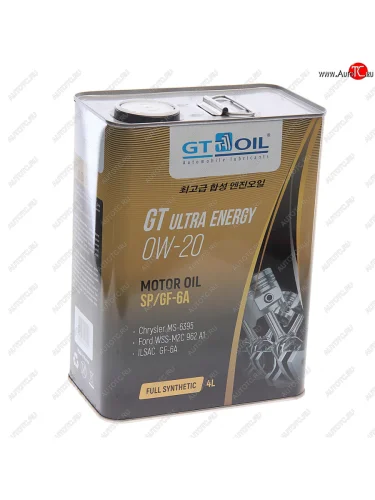 Масло моторное GT Ultra Energy GF-6A  0W20 синт.4л GT OIL GT OIL 8809059408902
