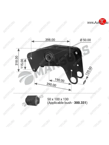 Балансир BPW в сборе с втулкой MANSONS MANSONS 300.535