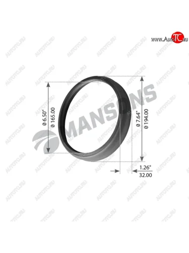 Кольцо VOLVO F12 ступицы уплотнительное пластик (168x188192.5x30) MANSONS MANSONS 900.029