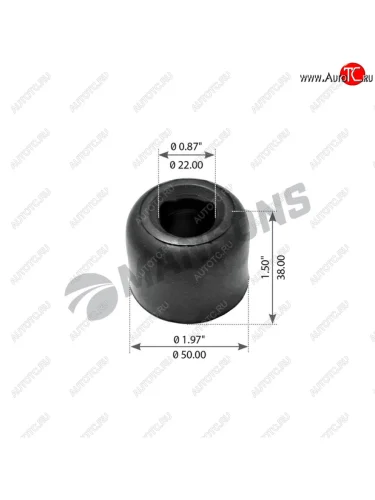 Буфер VOLVO FH12,FH13,FH16,FM9,FM12,FM13 кабины верхний MANSONS MANSONS 900.041