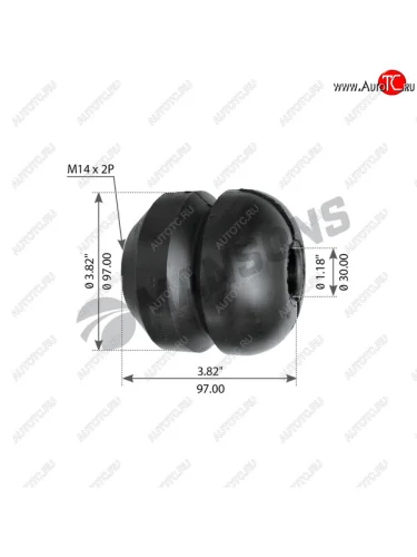 Отбойник VOLVO рессоры передней MANSONS MANSONS 900.233