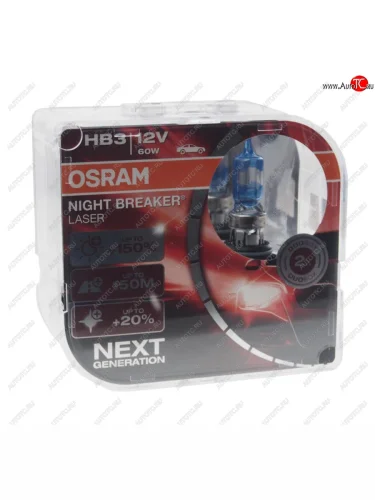Лампа 12V HB3 60W P20d +150% 3800K бокс (2шт.) Night Breaker Laser OSRAM OSRAM 9005nl2(euro)