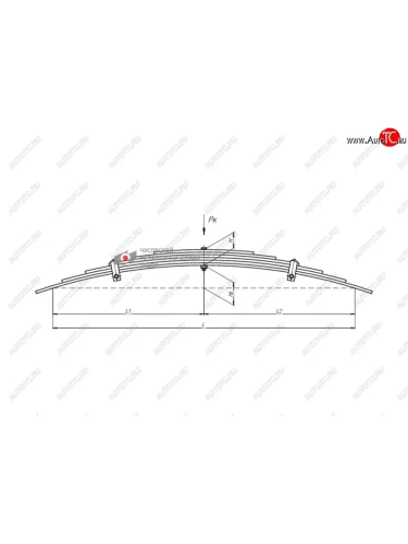 Рессора МАЗ-500А,509А,5334 задняя (6 листов) дополнительная L=1220мм ЧМЗ ЧМЗ 900906mz-2913012