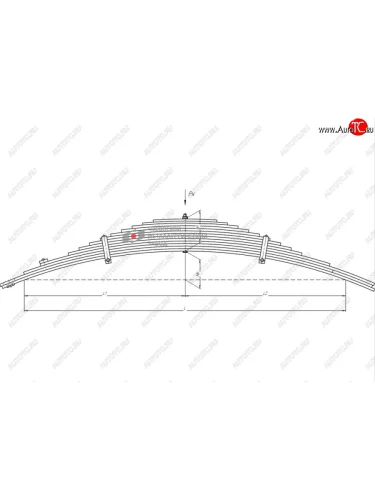 Рессора МАЗ-500А,5335,5430 задняя (13 листов) L=1754мм ЧМЗ ЧМЗ 901213mz-2912012