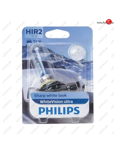 Лампа 12V HIR2 55W PX22d блистер (1шт.) White Vision Ultra PHILIPS PHILIPS 9012wvuбл