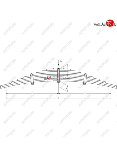 Рессора УРАЛ-55571Х Next задняя (9 листов) L=1550мм ЧМЗ ЧМЗ 901809ul-2912122